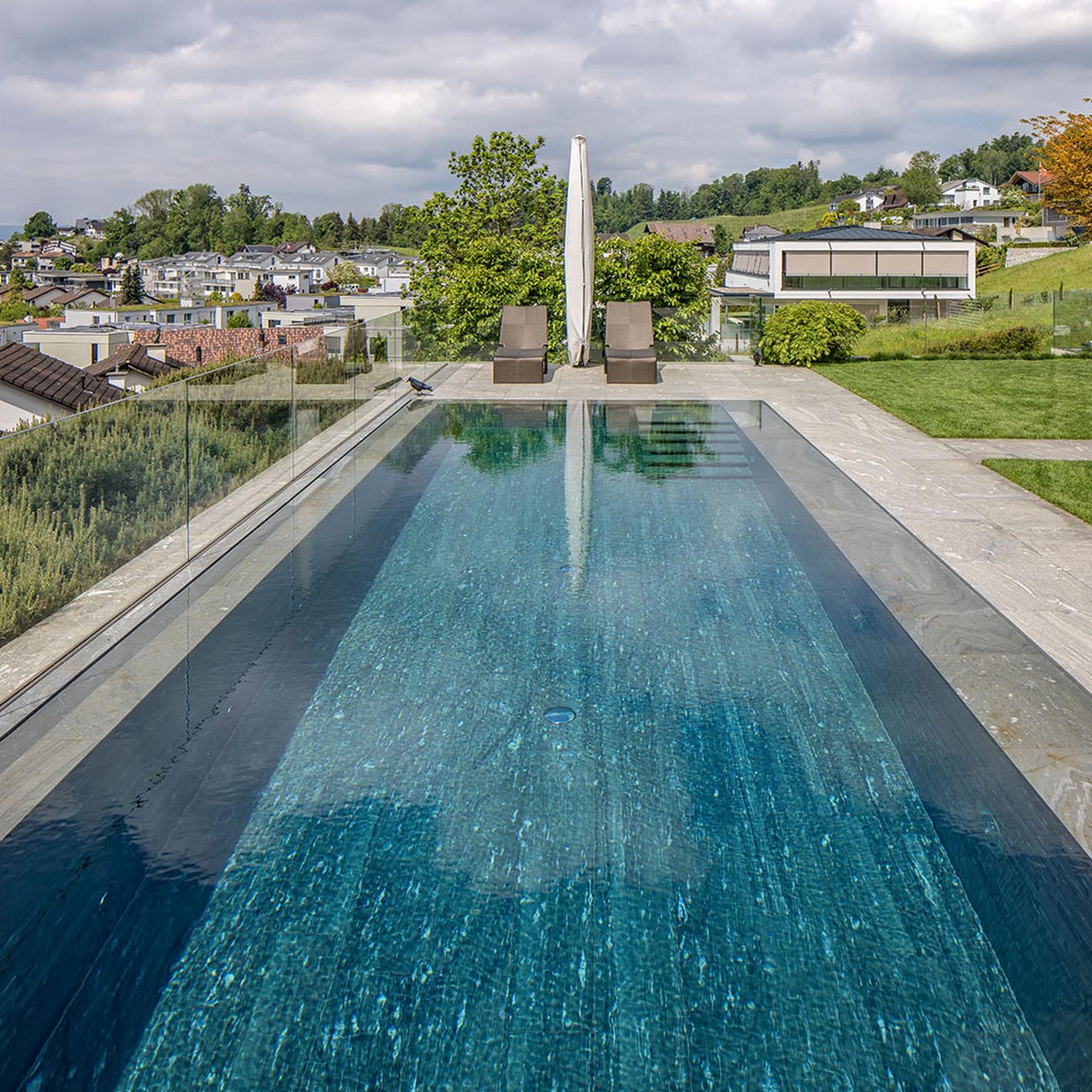 Image of Pool and Garden Design in Valser Quartzite